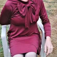 MadelineOasis: Red Pussy Bow Dress Soaked in the Rain