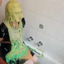 Thefetishgirl: PVC Maids Dress, Bondage and Sliming