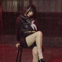 RSSRuinStreetStyle: Yakuza Jk Girl Fully Socked in Rain With Tattered Japanese Sailor Uniform