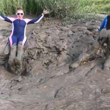 DungeonMasterOne: Spandex Suits Mudbath with Honeysuckle and Susie