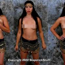 SlapstickStuff: Jasmine Vs. King Tut: Yes, She's Topless.