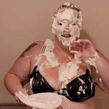 curiousvixen84: Whipped Cream Bra Filling and Pie in the Face!