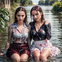 Wetmaxiskirts: Glamour AI Wetlook: new model "duchaitenjourney"