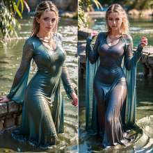 Wetmaxiskirts: Glamour AI Wetlook: new model "duchaitenjourney"