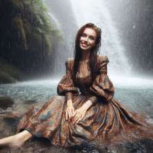 Wetmaxiskirts: Glamour AI Wetlook: wet+muddy elegant Victorian gowns (Bing Image Creator)