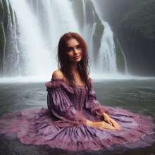 Wetmaxiskirts: Glamour AI Wetlook: wet+muddy elegant Victorian gowns (Bing Image Creator)