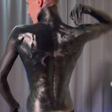 Your Wet Cat: Black Absorption into the Paint, Andrey Tore His Panties