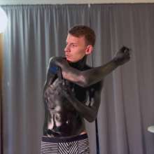 Your Wet Cat: Black Absorption into the Paint, Andrey Tore His Panties
