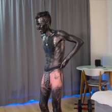 Your Wet Cat: Black Absorption into the Paint, Andrey Tore His Panties