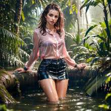 Wetmaxiskirts: Glamour AI Wetlook: new model "duchaitenjourney"