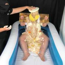 CheekyLuna: CheekyLuna's Pied And Gunged In Stocks And Tie Side Bikini