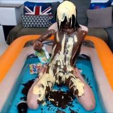 EmoGuyGunge: Tyger's Messy Food Bday Party (Dildo+Fleshlight)