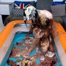 EmoGuyGunge: Tyger's Messy Food Bday Party (Dildo+Fleshlight)