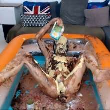 EmoGuyGunge: Tyger's Messy Food Bday Party (Dildo+Fleshlight)