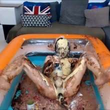EmoGuyGunge: Tyger's Messy Food Bday Party (Dildo+Fleshlight)