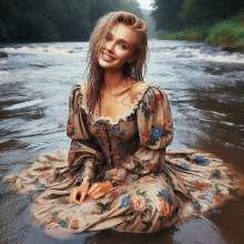 Wetmaxiskirts: Glamour AI Wetlook: wet+muddy elegant Victorian gowns (Bing Image Creator)