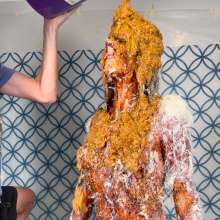 Slimed Models: Erin Molasses and Feathered and Slopped Naked
