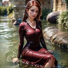 Wetmaxiskirts: Glamour AI Wetlook: new model "duchaitenjourney"