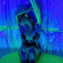 messyhot: Goth Girl (nb) Giddily Gets Great Green Gunging