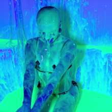 messyhot: Goth Girl (nb) Giddily Gets Great Green Gunging