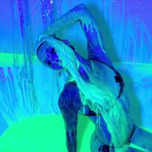 messyhot: Goth Girl (nb) Giddily Gets Great Green Gunging