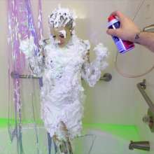 messyhot: Goth Girl (nb) Giddily Gets Great Green Gunging