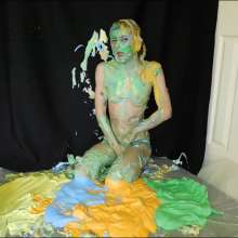 RevSlymsford: Kaydens Plays In Coloured Slime With Toy Inside Her, + Cums