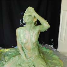 RevSlymsford: Kaydens Plays In Coloured Slime With Toy Inside Her, + Cums
