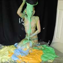 RevSlymsford: Kaydens Plays In Coloured Slime With Toy Inside Her, + Cums