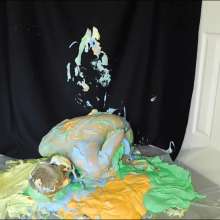 RevSlymsford: Kaydens Plays In Coloured Slime With Toy Inside Her, + Cums