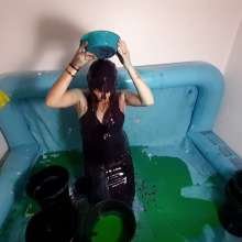 Thefetishgirl: Leather Dress!  And Slime Makes a Good Sexy Feeling