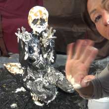 Jayce: Mel Fully Coats Herself in Black Gunge+Surprise Pies Ending