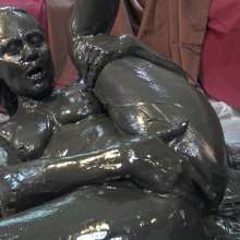 Jayce: Mel Fully Coats Herself in Black Gunge+Surprise Pies Ending