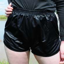 DungeonMasterOne: Miss Abigail's Black Shiny Shorts Mudbath
