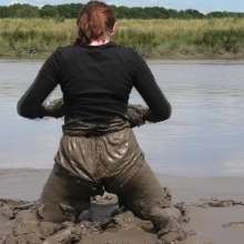 DungeonMasterOne: Miss Abigail's Black Shiny Shorts Mudbath