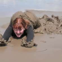 DungeonMasterOne: Miss Abigail's Black Shiny Shorts Mudbath