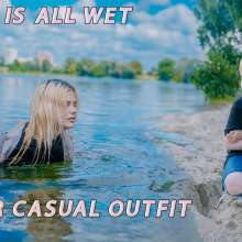 Wet Live Team: Model Alice Is All Wet in Her Casual Outfit