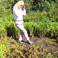 custardcouple: Muddy In Ankle Socks and Grey Slacks