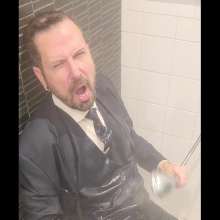 zave66: My New Blue Plaid Suit... Hits the Shower