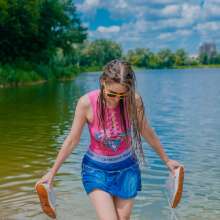 Wet Live Team: Natashka and Beach Wet Fun--wetlook Girl