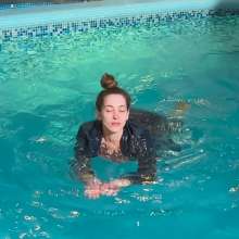 Wet Live Team: Natashka Gets Wetlook in the Indoor Pool, Casual Outfit