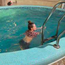 Wet Live Team: Natashka Gets Wetlook in the Indoor Pool, Casual Outfit