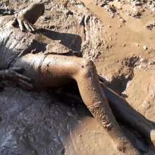 Thefetishgirl: Getting My Uniform All Dirty and Muddy