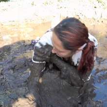 Thefetishgirl: Getting My Uniform All Dirty and Muddy