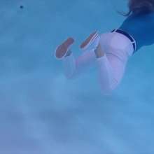 DMarieAllWet: Swimming in Tight White Jeans