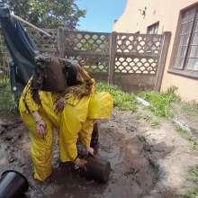 Darkabyss445: Tricked into a Mud Fight in Rainwear