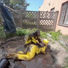 Darkabyss445: Tricked into a Mud Fight in Rainwear