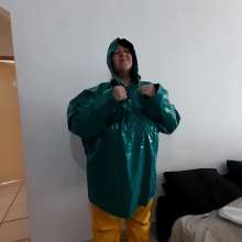 Darkabyss445: Trying on My New PVC-vinyl Rainwear