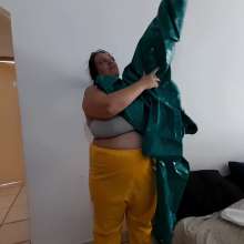 Darkabyss445: Trying on My New PVC-vinyl Rainwear