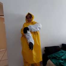 Darkabyss445: Trying on My New PVC-vinyl Rainwear